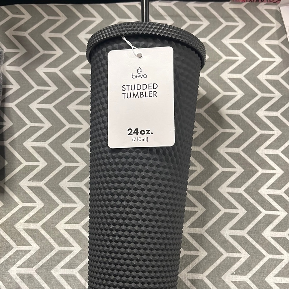 Black studded tumbler